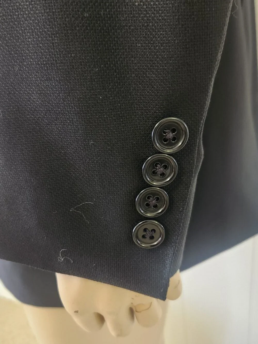 Canali black blazer 46R men's wool two button Italy